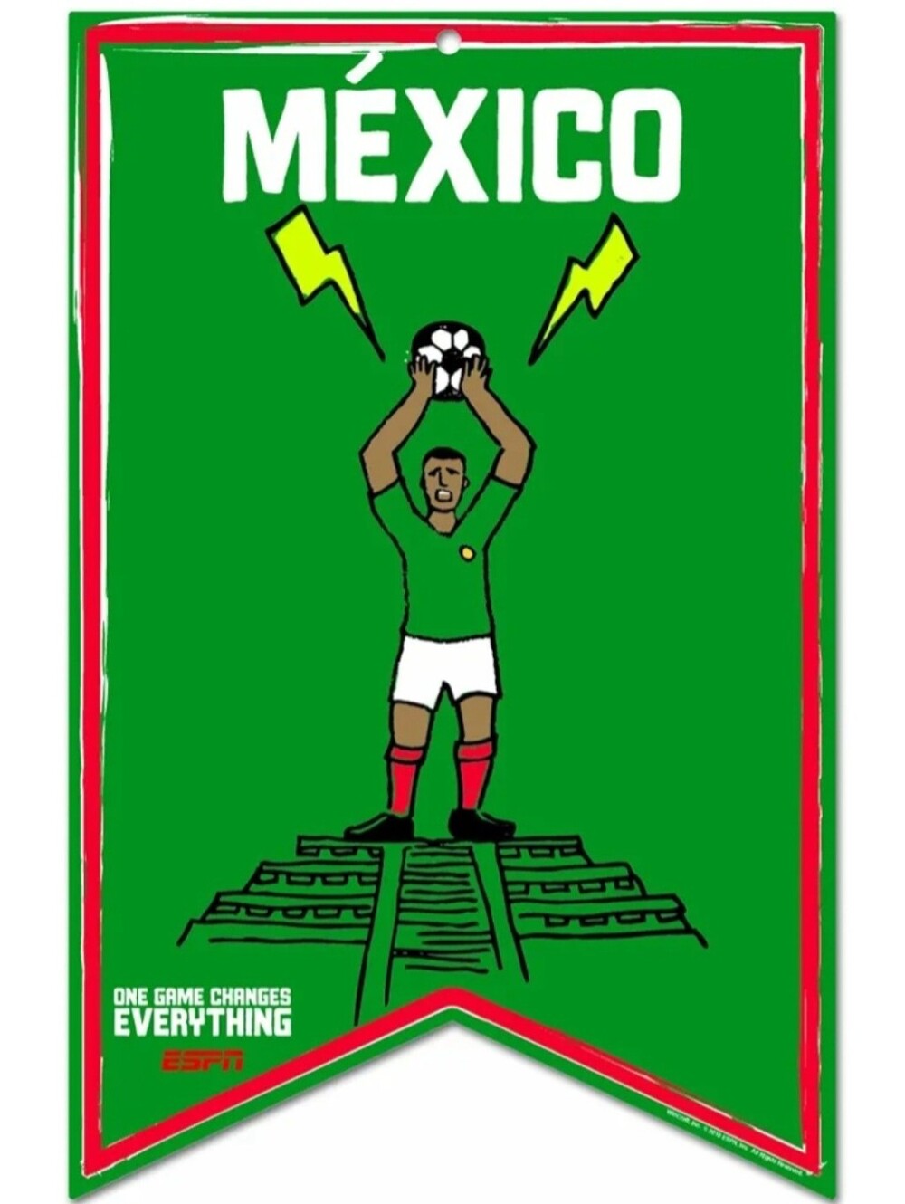 MEXICO World Cup Wood Sign, Retro-Style, ESPN, Wincraft, 2010, El Tri, FIFA